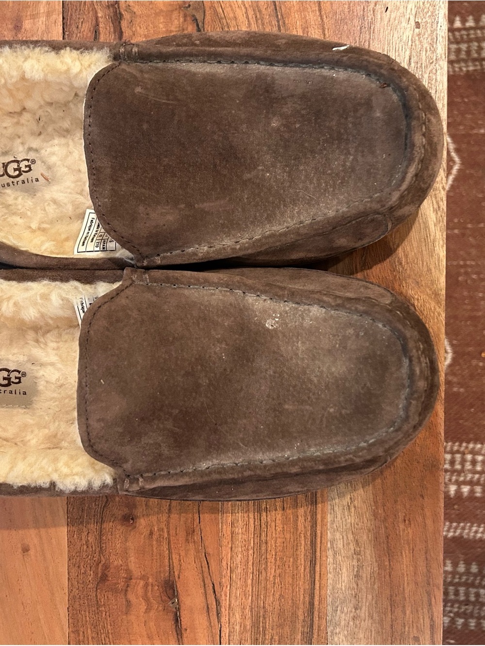 UGG Men’s Chestnut Suede Slip-On Shearling-Lined Loafers